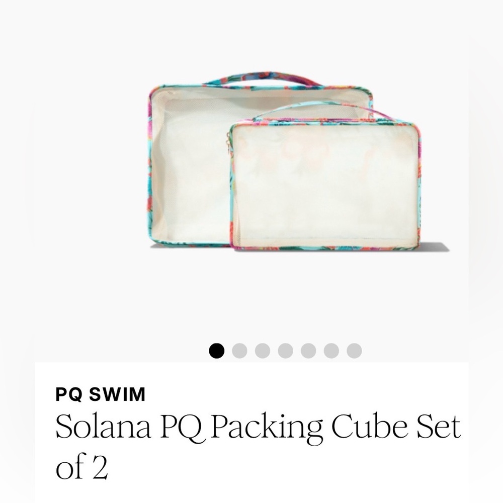PQ Swim Floral Mesh Packing Cube Duo - Turquoise, Pink & Coral